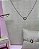 Conjunto Colar, Pulseira e Brinco Coração Vazado - 45cm - Imagem 2
