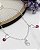 Pulseira Prata 18 + 2cm 3 Corações C/ Pontos De Luz Pink E Rosa - Imagem 1