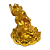 Estátua De Resina Ganesha Na Flor De Lotus Dourado 5.5cm - Imagem 2