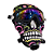 Máscara Bong Caveira Mexicana Com Óculos - Bong Acrílico E Bowl Metal - Imagem 2