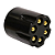Dichavador De Metal Tambor 3.8 Preto (4x4cm) - 3 Partes - Imagem 1