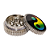 Dichavador De Metal Engrenagem Cromado Yin - Yang (5,5x2cm) - 3 Partes - Imagem 3