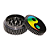 Dichavador De Metal Engrenagem Preto Metálico Yin - Yang (5,5x2cm) - 3 Partes - Imagem 3