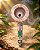 Cachimbo de Pedra com Detalhes Metálicos e Folha Verde – Desmontável - Imagem 3