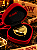 Suporte RAW Heart of Gold – Coração Dourado de Vidro para Cone - Imagem 4