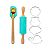 Kit com Cortadores e Acessórios Para Biscoitos - Marcus & Marcus - Imagem 2