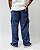 Calça Cargo jeans (Azul Marmorizada) - Imagem 2