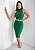 Conjunto de Saia Midi e Cropped Trico Modal Verde Bandeira - Imagem 1