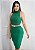 Conjunto de Saia Midi e Cropped Trico Modal Verde Bandeira - Imagem 3