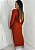 Vestido Longo Modelador Terra Cota Manga Longa Tam U - Imagem 4