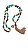 Japamala de Açaí Coloridas Turquesa com Branco e Rajado Escuro - 108 Contas - Imagem 2
