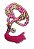 Japamala de Açaí 108 Contas Colorido Rosa Claro e Rajado com Medalha Ho'oponopono e Tassel de Seda - Imagem 2