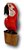 Ararinha Vermelha Pássaro De Madeira Enfeite Mesa Ref.0348 - Imagem 1