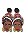 Brinco MDF Madeira Estampado Modelo Afro Ref.2247 - Imagem 3