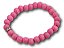 Pulseira Feminina Contas Bola De Madeira Rosa REF.2588 - Imagem 1