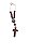 Terço de Madeira Marrom com Imagem de Nossa Senhora Aparecida e São Cristóvão - Crucifixo em Madeira e Metal Ouro Velho para Retrovisor de Carro - Imagem 2
