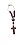 Terço de Madeira Marrom com Imagem de Nossa Senhora Aparecida e São Cristóvão - Crucifixo em Madeira e Metal Ouro Velho para Retrovisor de Carro - Imagem 1