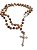 Terço Sementes de Açaí com Crucifixo e Medalha Nossa Senhora de Fátima - Imagem 1