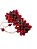 Bracelete Artesanal Entrelaçado com Sementes de Açaí Rajado Vermelho - Imagem 3