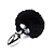 Plug Anal de Aço com Pompom Tamanho P - Imagem 2