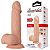 Prótese Realística Maciça com Escroto e Ventosa Pele clara 20,6 x4,4cm - Imagem 3