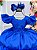 Vestido Infantil Lig Lig Azul Royal Cinto Florzinha - Imagem 3