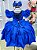 Vestido Infantil Lig Lig Azul Royal Cinto Florzinha - Imagem 4
