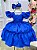 Vestido Infantil Lig Lig Azul Royal Cinto Florzinha - Imagem 1