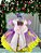Vestido Infantil Temático Luxo Rapunzel - Imagem 4