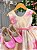 Vestido Infantil Giovanella Florido Amarelo com Rosa - Imagem 2