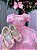 Vestido Infantil Enjoy Bebê Rosa Bebê Realeza Rendado - Imagem 3
