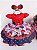Vestido Infantil Temáticos Luxo Minnie/Minie Vermelho - Imagem 5