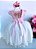 Vestido Juvenil Vila Lelê Rosa com Branco - Imagem 3