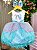 Vestido Infantil Luxinho Temático Sereia Azul - Imagem 1