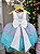 Vestido Infantil Luxinho Temático Sereia Azul - Imagem 4