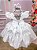 Vestido Infantil Lig Lig Branco Cinto Florzinha - Imagem 4