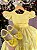 Vestido Infantil Lig Lig Amarelo Cinto Florzinha - Imagem 3