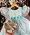 Vestido Infantil Lig Lig Verde Tiffany Cinto Florzinha - Imagem 8