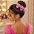 Porta Coque Belli Rosa Chiclete Laço Strass - Imagem 1