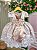 Vestido Enjoy Bebe Rose Realeza Renda Branca - Imagem 4