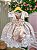 Vestido Enjoy Bebe Rose Realeza Renda Branca - Imagem 5