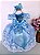 Vestido Enjoy Bebe Azul Bebe Realeza Renda Branca - Imagem 8