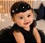 Faixa Belli Flor e Strass Preto - Imagem 1