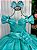 Vestido Marie Longo Manga Princesa Verde Tiffany - Imagem 2