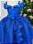 Vestido Marie Longo Manga Princesa Azul Royal - Imagem 8