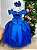 Vestido Marie Longo Manga Princesa Azul Royal - Imagem 5