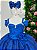 Vestido Marie Longo Manga Princesa Azul Royal - Imagem 7