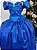 Vestido Marie Longo Manga Princesa Azul Royal - Imagem 3