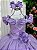 Vestido Marie Longo Manga Princesa Lilas - Imagem 2