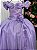 Vestido Marie Longo Manga Princesa Lilas - Imagem 3